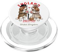 Cute Funny Spaniel Dog Mug Love Coffee England Flag PopSockets PopGrip for MagSafe