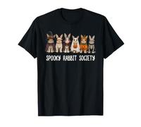 Cute Funny Spooky Rabbits Society Boo Skeleton Ghosts T-Shirt