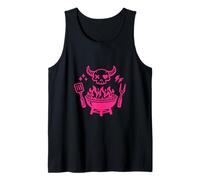 Cute Funny Sugar Skull Grill Master Cookout Tank Top