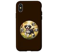Cute Funny Tibet Terrier Dog Playing in Nature Case for iPhone X/XS