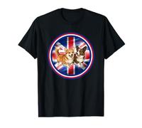 Cute Funny Welsh Corgi Pembroke & Cardigan Dogs UK Flag Value Graphic T-Shirt