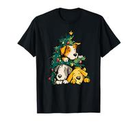 Cute Funny Xmas Dogs in Christmas Tree Scene T-Shirt