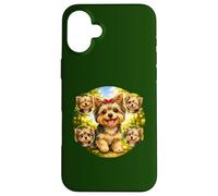 Cute Funny Yorkshire Terrier Dog Playing in Nature Case for iPhone 16 Plus