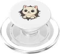 Cute Funny Young Cat Manga Style Animal Lover PopSockets PopGrip for MagSafe