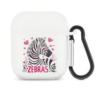 Cute Funny Zebra Bluetooth Headset Cover Earbuds Case TPU Headphone Protective Compatible with Airpods 1/2 White-Color