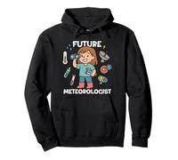 Cute Future Meteorologist Kids Girl Junior Weather Scientist Pullover Hoodie