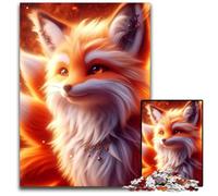 Cute Fuzzy Fox Jigsaws 1000 Pieces for Adults Puzzles for Adults Perfect for Christmas Halloween Easter New Year 1000 PCS(38x26cm)