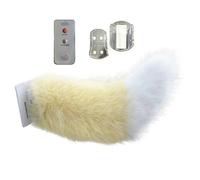 Cute Fuzzy Wagging Moving Tail Rechargeable Plush Animal Moving Tail with Remote Control for Decor Enthusiasts Anime Cosplayers Holiday (yellow)
