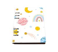 Cute Galaxy A5 Notebook, Pu Leather Notebooks A5, Lined Paper Ring Binder Notebook 180Pages/90Sheets, Note Pads for Work, Jotter for Man, College Essentials Women Man