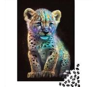 Cute Galaxy Baby Leopard Jigsaw Puzzle Adult 1000 Pieces Classic Puzzle Paper Jigsaw Puzzle Wall Art Unique Toys 1000pcs (38x26cm)
