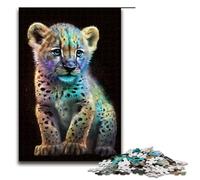 Cute Galaxy Baby Leopard Puzzles Pieces for Adults Jigsaw Puzzles Relaxing Entertainment Home Decor 1000 PCS(75x50cm)