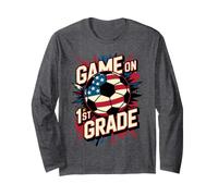 Cute Game ON 1ST Grade Soccer Happy First Day Teacher 250 Long Sleeve T-Shirt