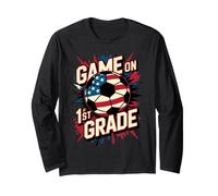 Cute Game ON 1ST Grade Soccer Happy First Day Teacher 250 Long Sleeve T-Shirt