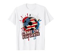 Cute Game ON 9TH Grade Soccer Ready Crush First Day Teacher Value Graphic T-Shirt, Men, White, S