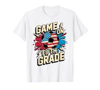 Cute Game ON Fifth Grade Soccer Bruh We Back First Day Team Value Graphic T-Shirt, Men, White, S