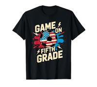 Cute Game ON Fifth Grade Soccer Bruh We Back First Day Value Graphic T-Shirt, Men, Black, XL