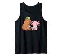 Cute Gamer Capybara Axolotl Turtle Gaming Kawaii Anime Tank Top