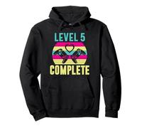 Cute Gamer Girl Level 5 Complete 5th Wedding Anniversary Pullover Hoodie