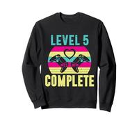 Cute Gamer Girl Level 5 Complete 5th Wedding Anniversary Sweatshirt