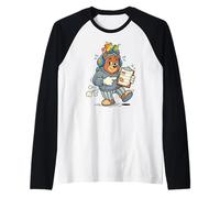 Cute Gaming Bear Snack Lover Kawaii Pajama Vibes Raglan Baseball Tee