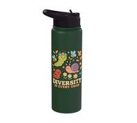 Cute Garden Bugs Diversity in Every Drop Nature Stainless Steel Insulated Water Bottle