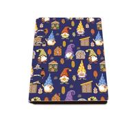 Cute Garden Gnomes Notebook, Pu Leather Notebooks A5, Lined Paper Spiral Bound Notebook 180Pages/90Sheets, Work Book for Meeting, Journal for Office, College Essentials Women Man