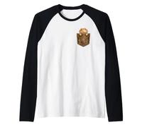 Cute Gecko in Pocket Funny Reptile Lizard Pet Owner Lover Raglan Baseball Tee