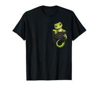Cute Gecko in Pocket Funny Reptile Lizard Pet Owner Lover Value Graphic T-Shirt