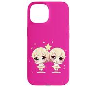Cute Gemini Zodiac Twins - Adorable Astrology Duo Case for iPhone 15