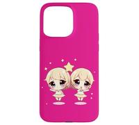 Cute Gemini Zodiac Twins - Adorable Astrology Duo Case for iPhone 15 Pro Max