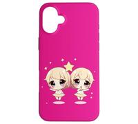Cute Gemini Zodiac Twins - Adorable Astrology Duo Case for iPhone 16 Plus