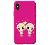 Cute Gemini Zodiac Twins - Adorable Astrology Duo Case for iPhone X/XS