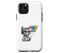 Cute Genius Cat Teacher Cartoon Illustration Case for iPhone 11 Pro