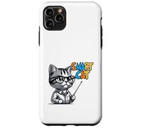 Cute Genius Cat Teacher Cartoon Illustration Case for iPhone 11 Pro Max