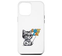 Cute Genius Cat Teacher Cartoon Illustration Case for iPhone 12 Pro Max