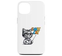 Cute Genius Cat Teacher Cartoon Illustration Case for iPhone 13