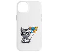 Cute Genius Cat Teacher Cartoon Illustration Case for iPhone 14 Plus