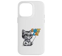 Cute Genius Cat Teacher Cartoon Illustration Case for iPhone 14 Pro Max