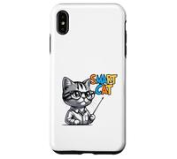 Cute Genius Cat Teacher Cartoon Illustration Case for iPhone XS Max