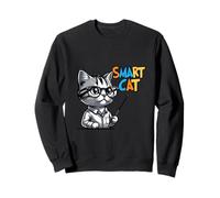 Cute Genius Cat Teacher Cartoon Illustration Sweatshirt