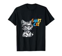 Cute Genius Cat Teacher Cartoon Illustration T-Shirt