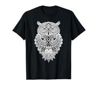 Cute Geometric Owl Art Mandala Style Bird Men Women Forest T-Shirt