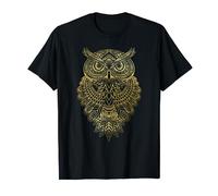 Cute Geometric Owl Art Mandala Style Bird Men Women Forest T-Shirt
