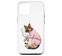 Cute German Shepherd Dog Sleeping in Pajamas Bedtime Art Case for iPhone 12/12 Pro