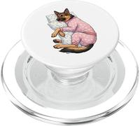 Cute German Shepherd Dog Sleeping in Pajamas Bedtime Art PopSockets PopGrip for MagSafe