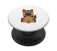Cute German Shepherd Meditating Dog Yoga Zen PopSockets Adhesive PopGrip