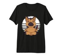 Cute German Shepherd Meditating Dog Yoga Zen Premium T-Shirt