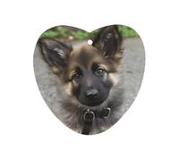 Cute German Shepherd Puppy Car Air Freshener Hanging, Long Lasting Scented Car Aromatherapy Tablets, Love form Fragrance Scented Cards for Vehicles, Bedroom, Wardrobe Gray-style