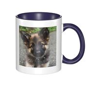 Cute German Shepherd Puppy Dual Color Ceramic Coffee Mug 330ml - Classic Tea Cup, Gift Mug, Microwave Safe, Office and Home Drinkware