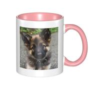 Cute German Shepherd Puppy Dual Color Ceramic Coffee Mug 330ml - Classic Tea Cup, Gift Mug, Microwave Safe, Office and Home Drinkware